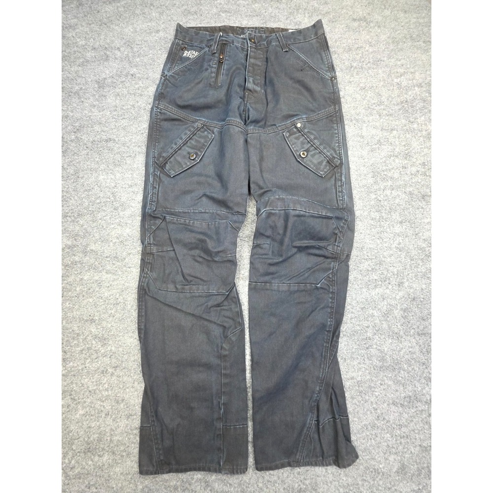 G-Star SCUBA 5620 LOOSE Cargo Jeans Men's 33 x 34 (FITS 31x31) Blue *Faded Marks